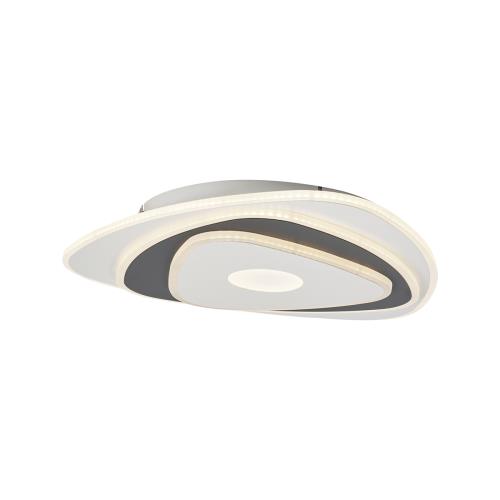 Designové stropní svítidlo bílé s tmavě šedým organickým tvarem vč. LED stmívatelné - Taylor