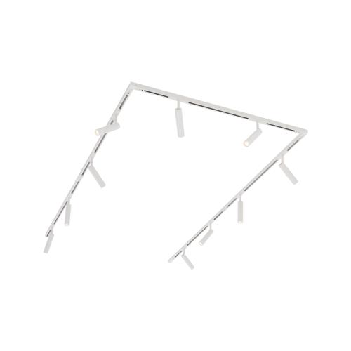 Moderní kolejnicový systém s 10 reflektory bílý 1-fázový - Slimline Uzzy