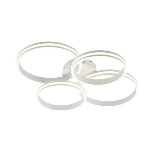 Stropní svítidlo bílé vč. LED 3-krokové stmívatelné 4-světelné - Navara