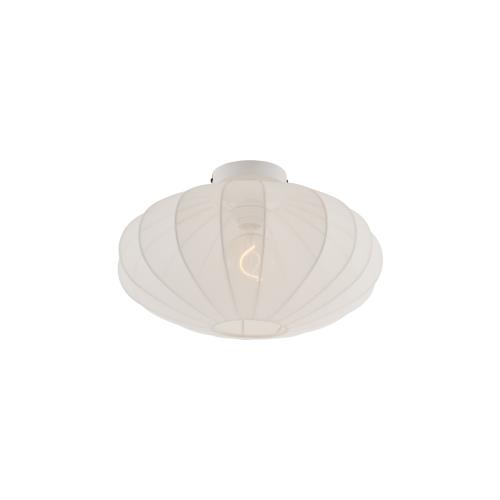 Stropní svítidlo v japandském stylu, bílé, s textilním stínítkem - Bida