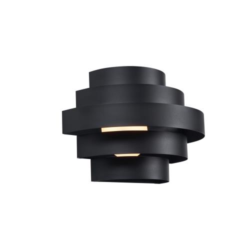 Moderní nástěnné svítidlo černé vč. LED s 3-stupňovým stmíváním - Lines