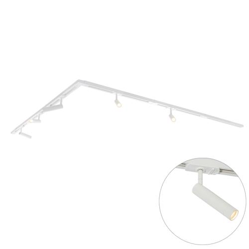 Moderní kolejnicový systém s 5 reflektory bílý 1-fázový - Iconic Ivy