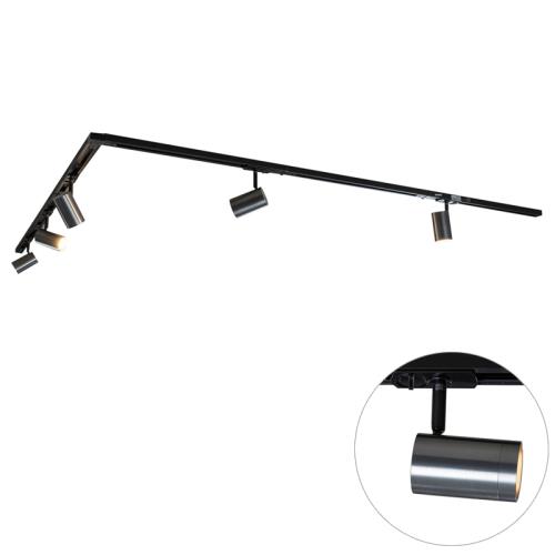 Moderní kolejnicový systém s 5 reflektory v barvě tmavě šedá - Iconic Jeana