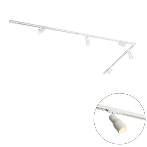 Moderní kolejnicový systém s 5 bodovými světly bílý 1-fázový - Iconic Kohua