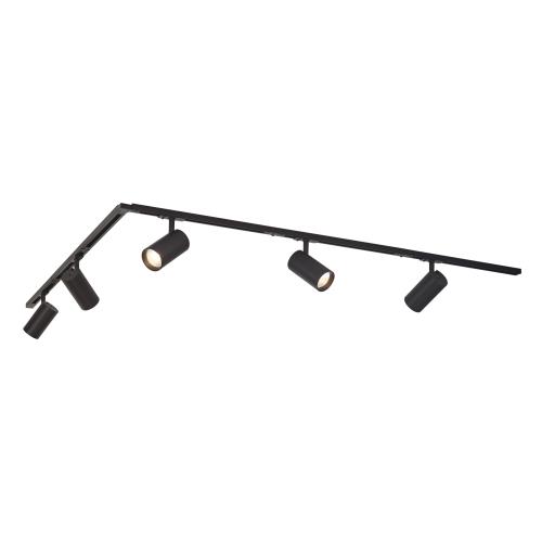 Moderní kolejnicový systém s 5 bodovými světly černý 1-fázový - Iconic Mark