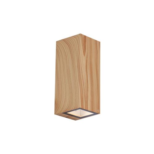 Skandinávská nástěnná lampa dřevo 2-světla GU10 70mm IP54 - Baleno