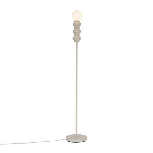 Retro stojací lampa béžová s matným sklem - Fedde