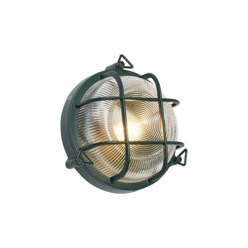Venkovní nástěnné a stropní svítidlo tmavě zelené kulaté IP44 - Noutica