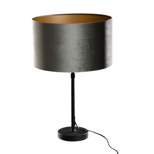 Stolní lampa černá szeleným sametovým stínítkem 35 cm - Parte