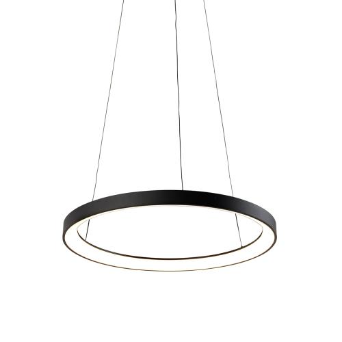 Designové závěsné svítidlo černé včetně stmívatelné LED Easylift - Hoop