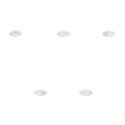 Sada 5 moderních zemních bodových světel bílá vč. LED IP67 - Linsey