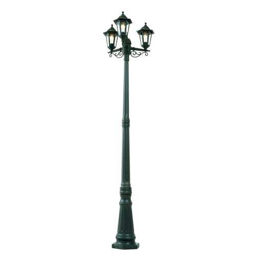 Klasická venkovní lucerna tmavě zelená 217 cm 3-světla IP44 - New Haven