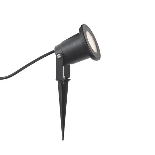 Bodové světlo se zemním hrotem černé vč. LED nastavitelné IP65 s kabelem a zástrčkou - Basic