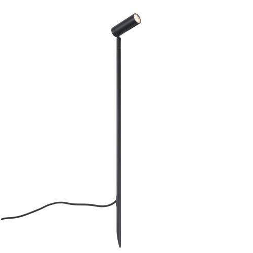 Bodové svítidlo černé 80 cm vč. LED nastavitelné IP65 vč. kabelu a zástrčky - Carl