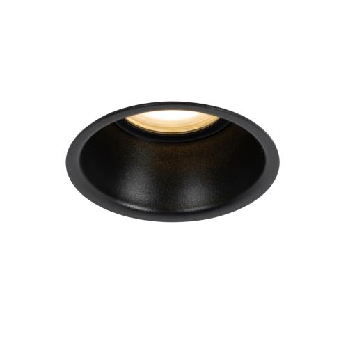 Chytré zapuštěné bodové svítidlo černé IP44 vč. Wifi GU10 50mm - Dept