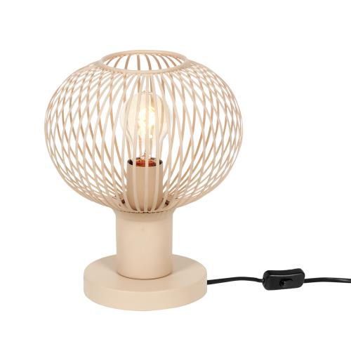 Moderní drátěná stolní lampa béžová 23 cm - Gila