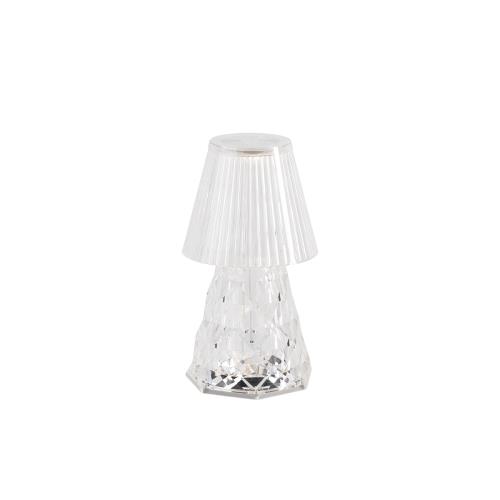 Stolní lampa transparentní sklo vč. LED dobíjecí IP44 - Lola 20 Lux