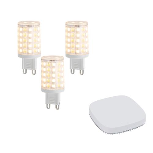 Sada 3 chytrých stmívatelných LED žárovek G9 2,5 W 250 lm 2700K-6500K včetně Zigbee Smart Hub