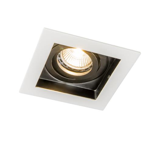 Moderní zapuštěné bodové světlo bílé s černou nastavitelnou - Carree