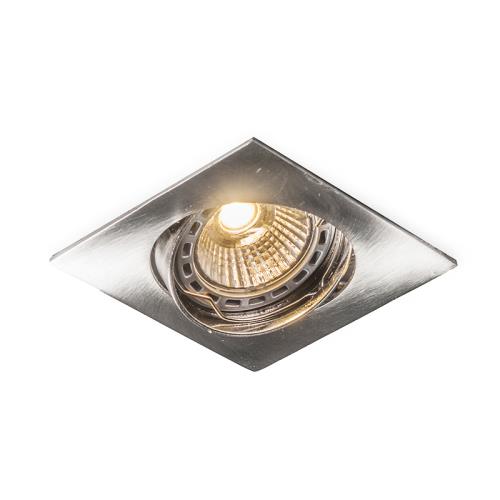 Zapuštěné bodové světlo naklápěcí ocelové čtvercové - Edu