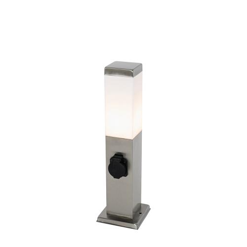Moderní venkovní lampa 45 cm ocel s objímkou IP44 - Malios