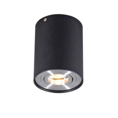 Bodové světlo černé a ocelové otočné a naklápěcí - Rondoo up
