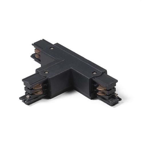 T-konektor pro 3fázovou kolejnici černý levý dolní - 3fázový