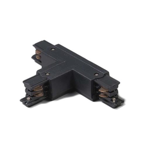 T-konektor pro 3fázovou kolejnici černý levý horní - 3fázový