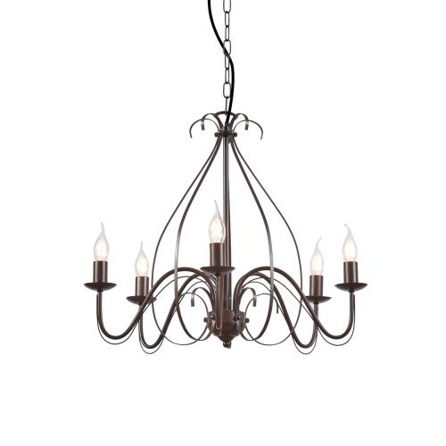 Klasický lustr rezavě hnědý 5-světel - Giuseppe
