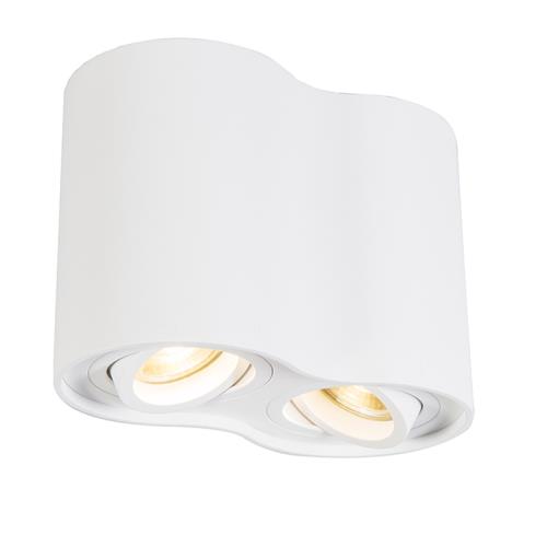 Moderní bodové světlo bílé s nastavitelným úhlem - Rondoo Duo