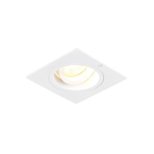 Čtvercové zapuštěné bodové světlo bílé otočné a naklápěcí - Chuck