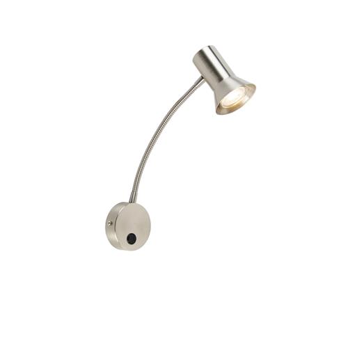 Nástěnná lampa z oceli s flexibilním ramenem - Karin flex