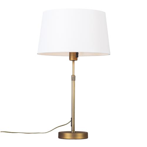 Stolní lampa bronzová sstínítkem bílým 35 cm nastavitelná - Parte