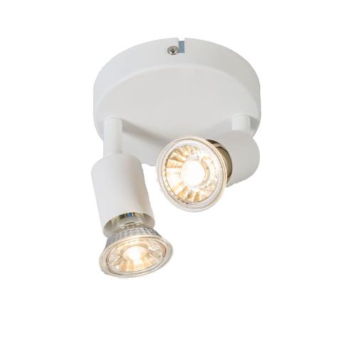 Moderní bodové světlo bílé otočné kulaté 2-světlo - Jeany