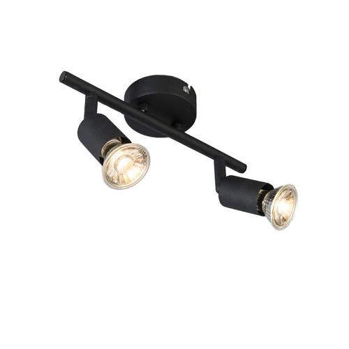 Průmyslové bodové světlo černé naklápěcí 2-světlo - Jeany