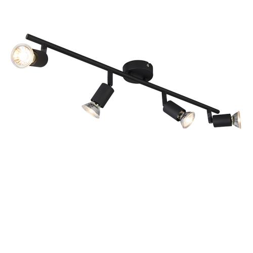 Průmyslové bodové světlo černé nastavitelné 4-světlo - Jeany