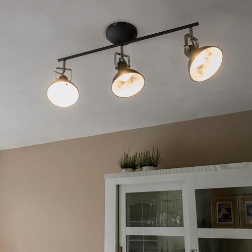 Průmyslové bodové světlo antracitové otočné a naklápěcí 3-světlo - Tommy