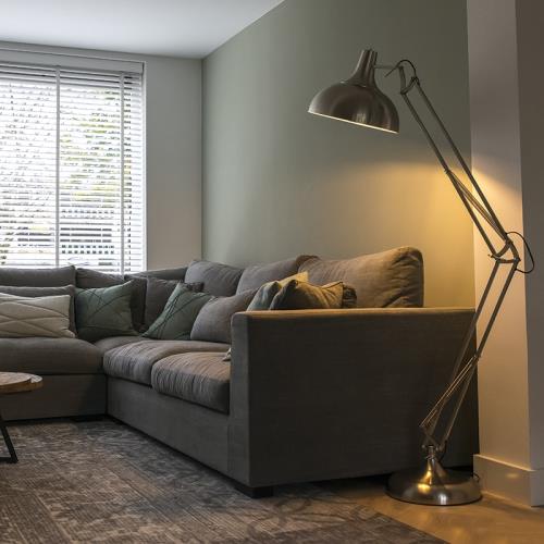 Designová stojací lampa ocel - Hobby