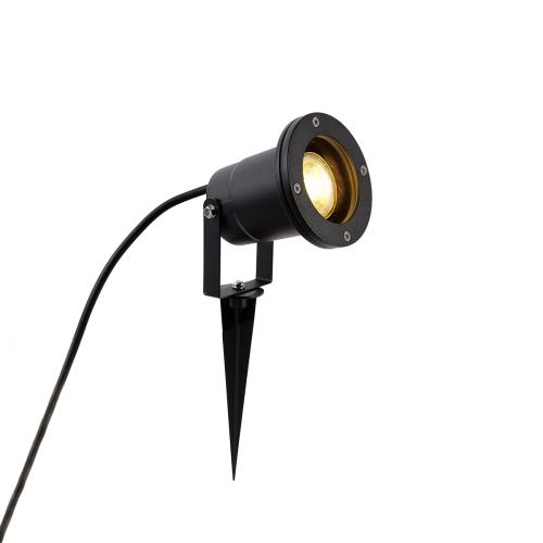 Zahradní bodové světlo černé vč. kabelu a zástrčky 230 cm IP65 - Basic