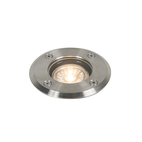 Venkovní bodové svítidlo do země ocel 11 cm IP67 - Basic Round