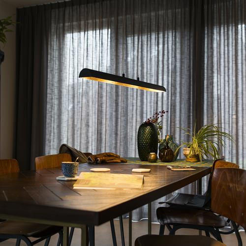 Závěsné svítidlo černé se zlatým vnitřkem vč. LED - Balo 4