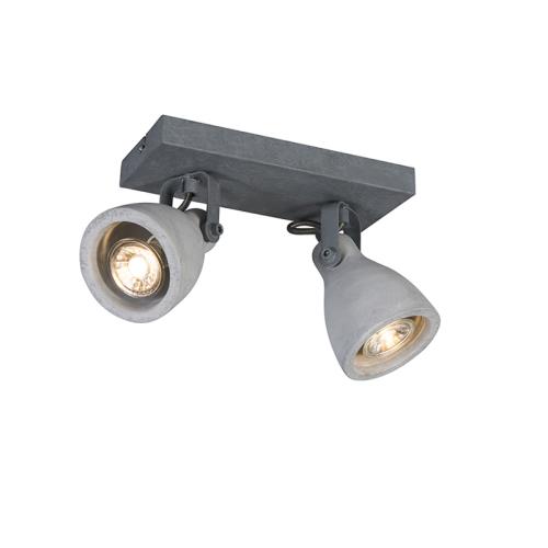 Průmyslové bodové světlo šedý beton 2-světlo - Creto