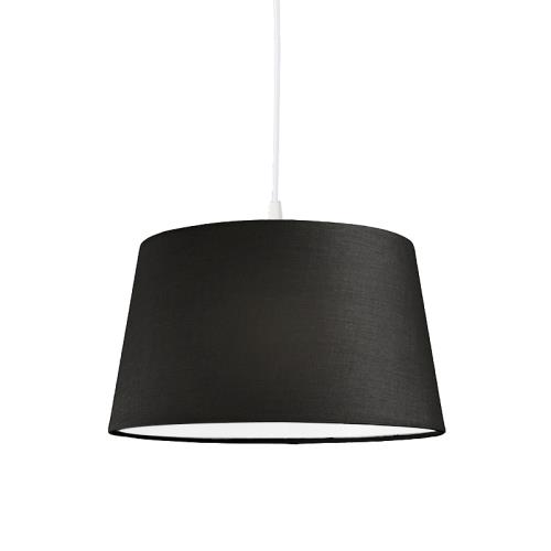 Moderní závěsné svítidlo bílé s černým stínítkem 45 cm - Pendant