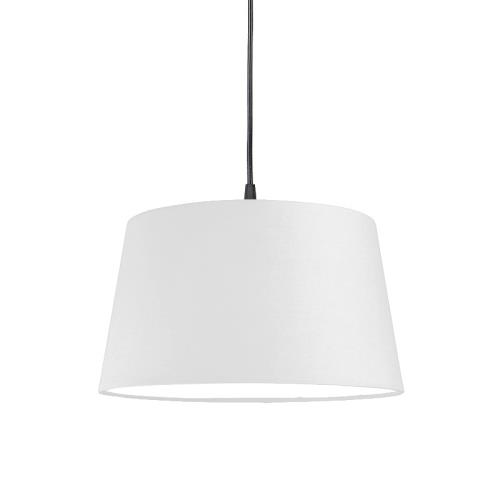 Moderní závěsné svítidlo černé s bílým stínítkem 45 cm - Pendant