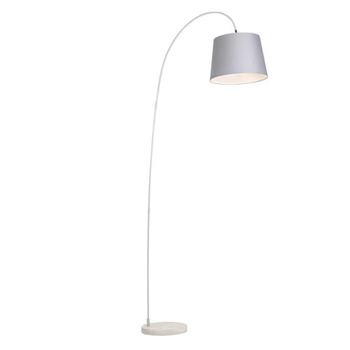 Moderní oblouková lampa se šedým stínítkem - Bend