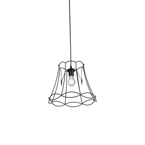 Retro závěsné svítidlo černé 35 cm - Granny Frame