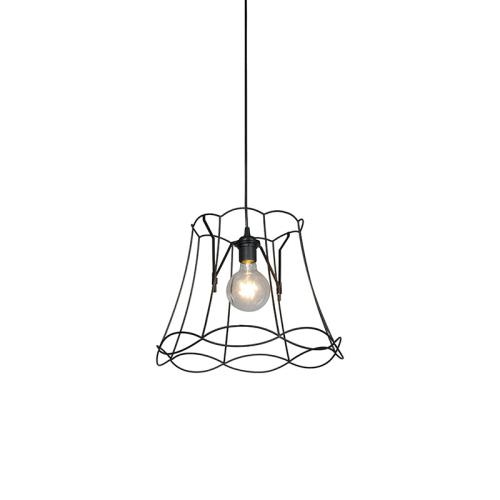 Retro závěsné svítidlo černé 40 cm - Granny Frame