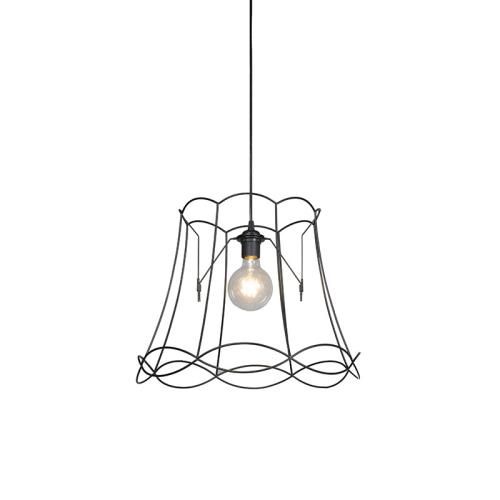 Retro závěsné svítidlo černé 45 cm - Granny Frame