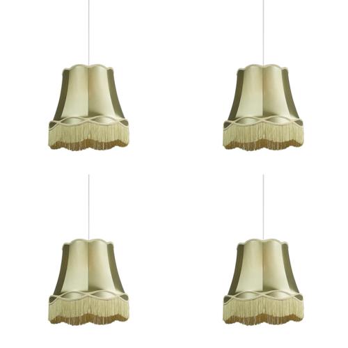 Sada 4 retro závěsných lamp zelených 45 cm - Granny