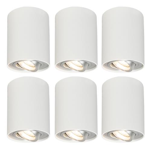 Sada 6 bodových světel bílých otočných a sklonitelných - Rondoo up